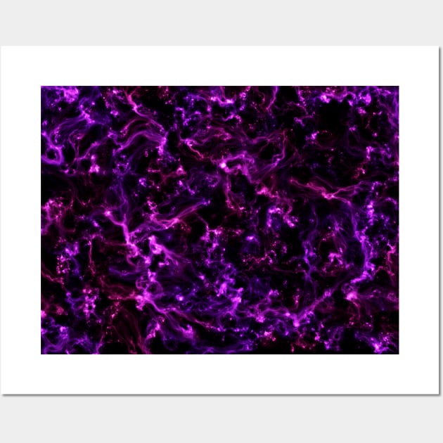 Purple and pink nebula Wall Art by Nerdiant